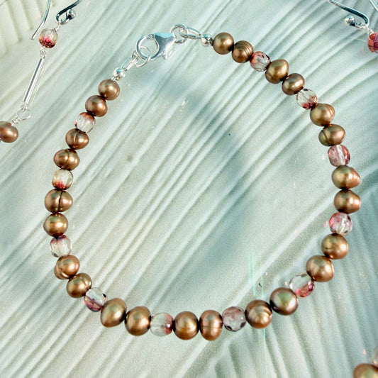 Copper Pearl Bracelet
