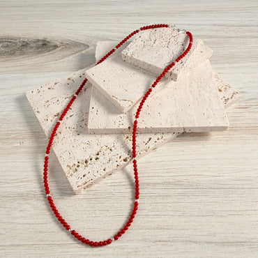 Sterling Red Coral Necklace