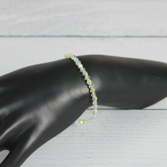 Simple Quartz & Czech Crystal Bracelet