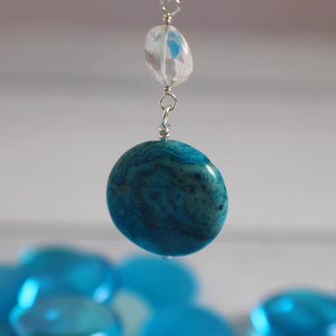 Icy Quartz & Agate Earrings