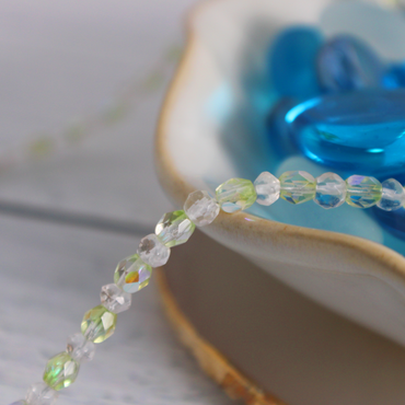 Simple Quartz & Czech Crystal Necklace