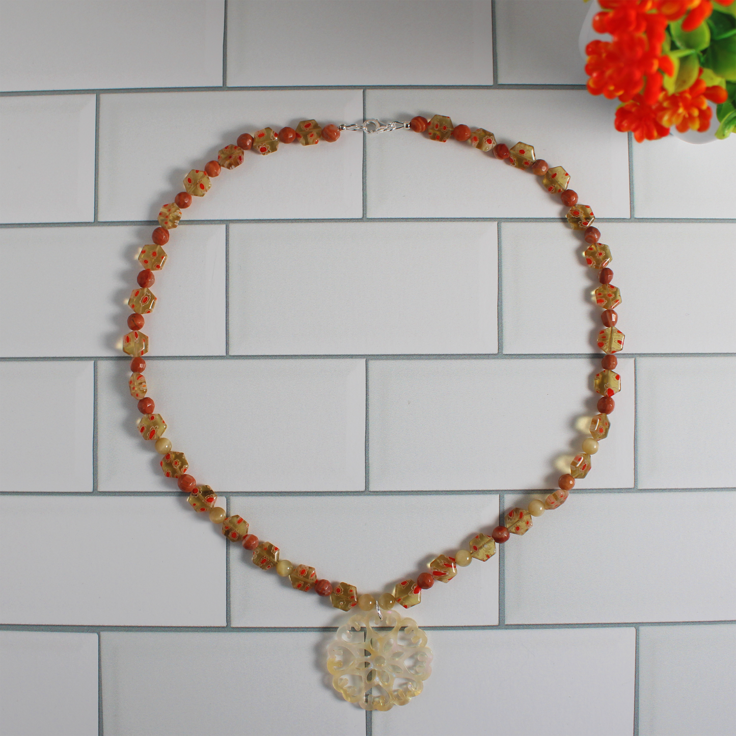 Eye on Millefiori Necklace