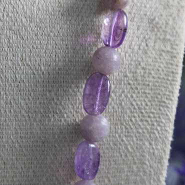 Lilac Stone & Amethyst Necklace