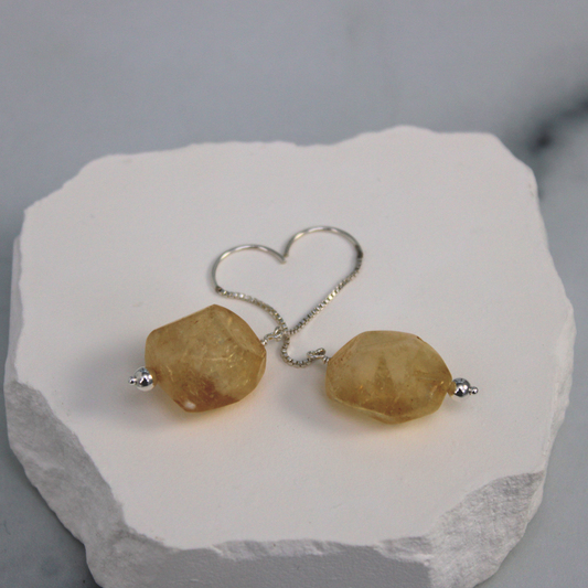 Citrine Nugget Earrings