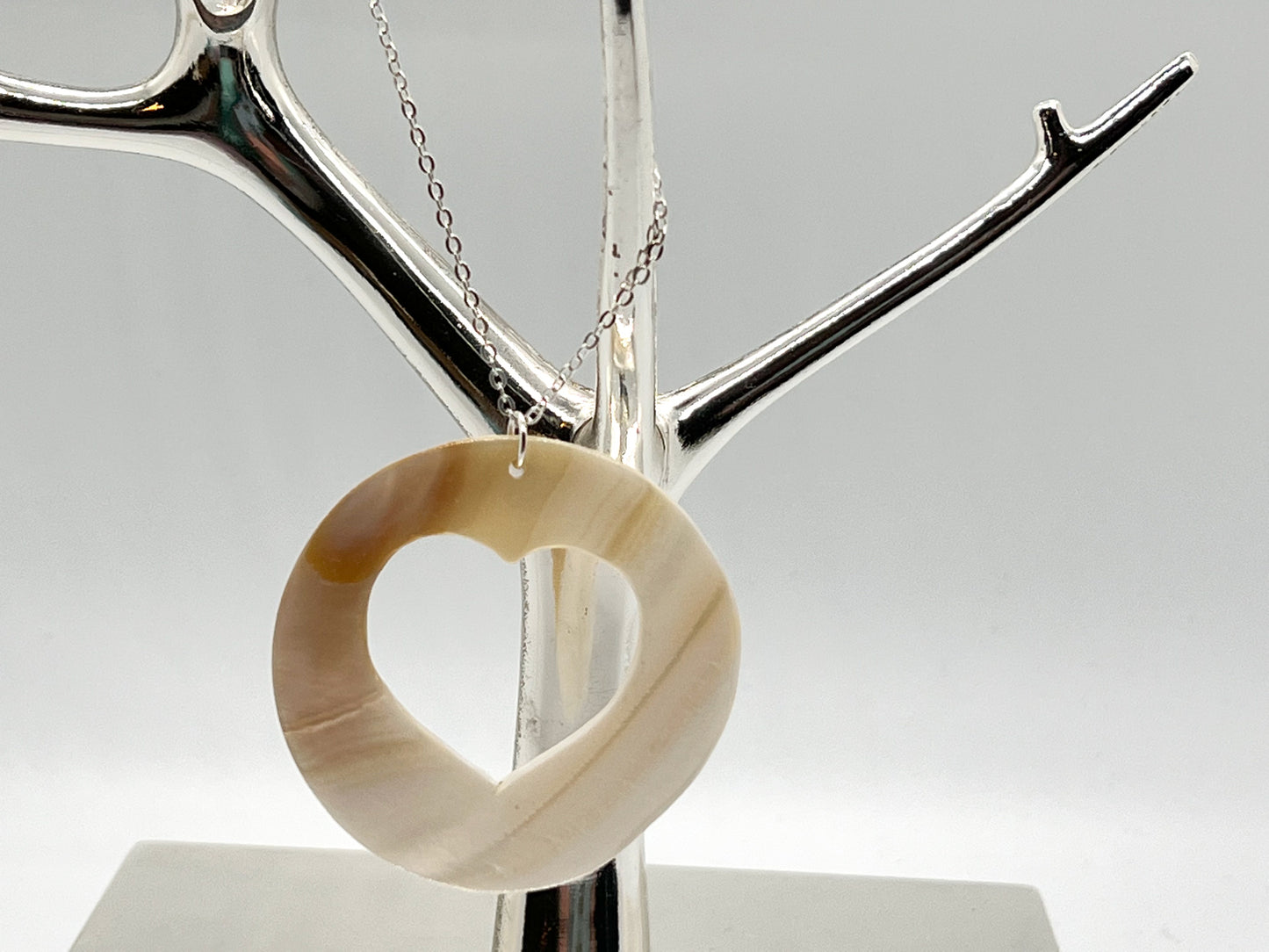 Shell Heart Silver Necklace