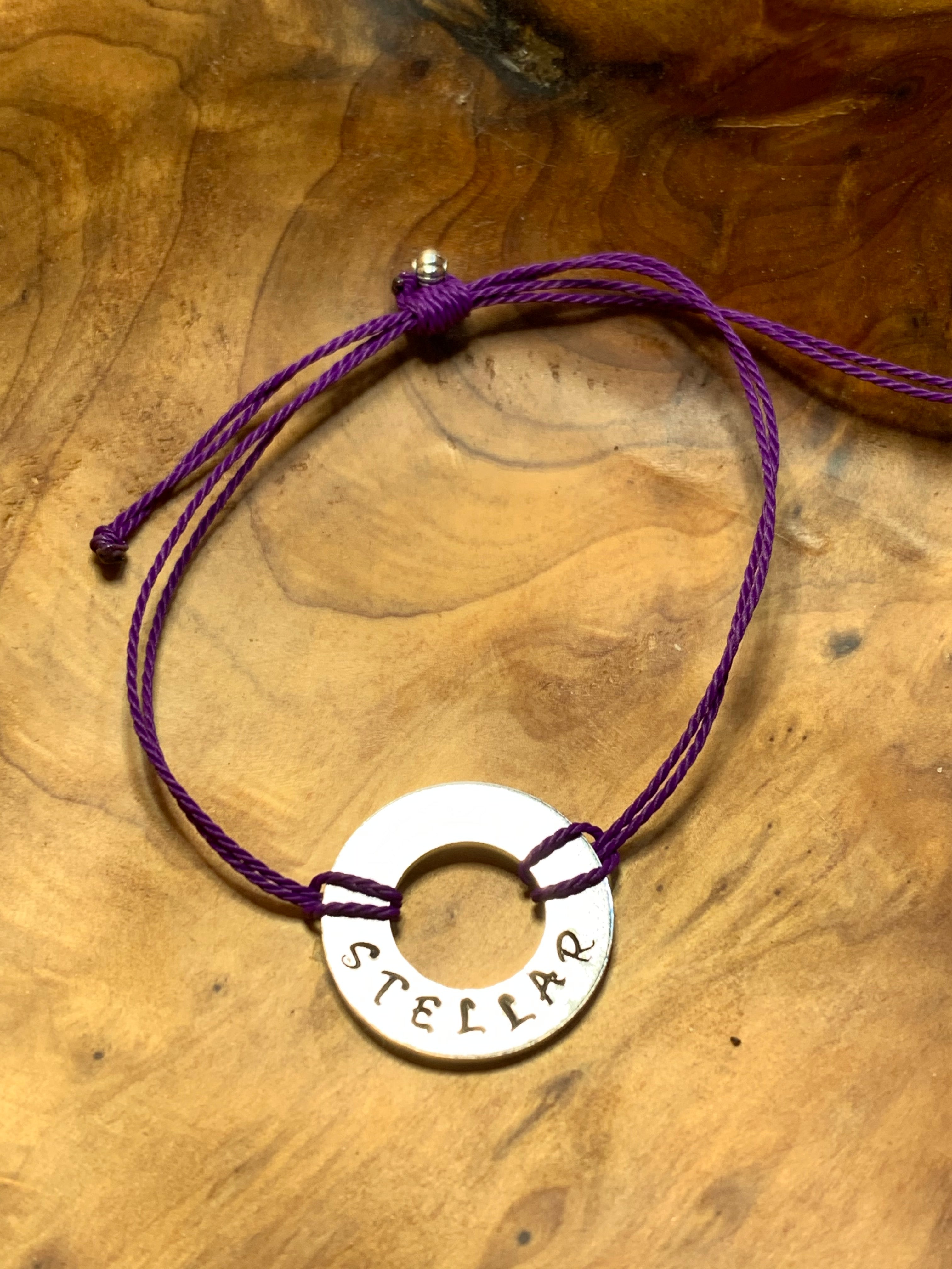 hand stamped bracelet