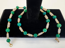 Load image into Gallery viewer, Green Agate &amp; Cream Quartz Necklace
