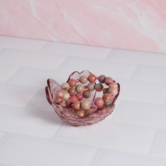 Rhodonite & Crystal Bracelet