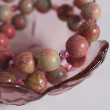 Rhodonite & Crystal Bracelet