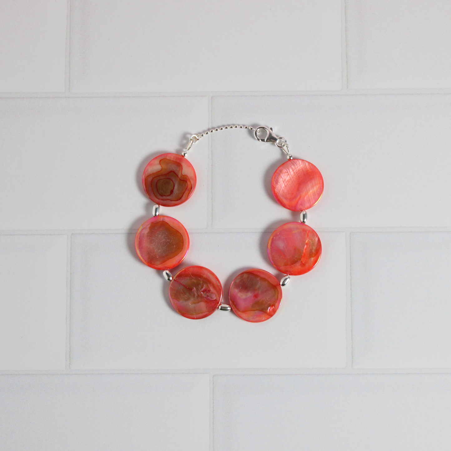 Pink Flamingo Mother of Pearl Bracelet