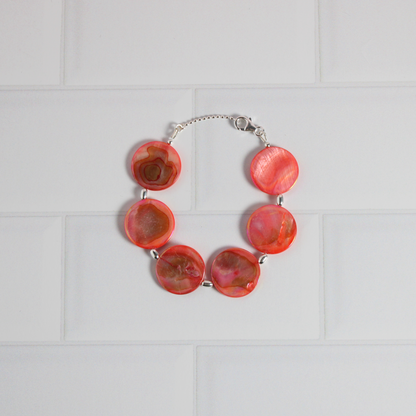 Pink Flamingo Mother of Pearl Bracelet