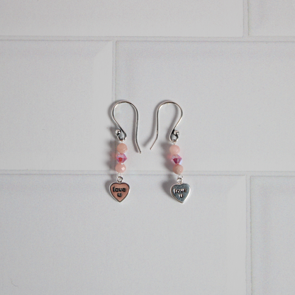 Pink Love U Earrings
