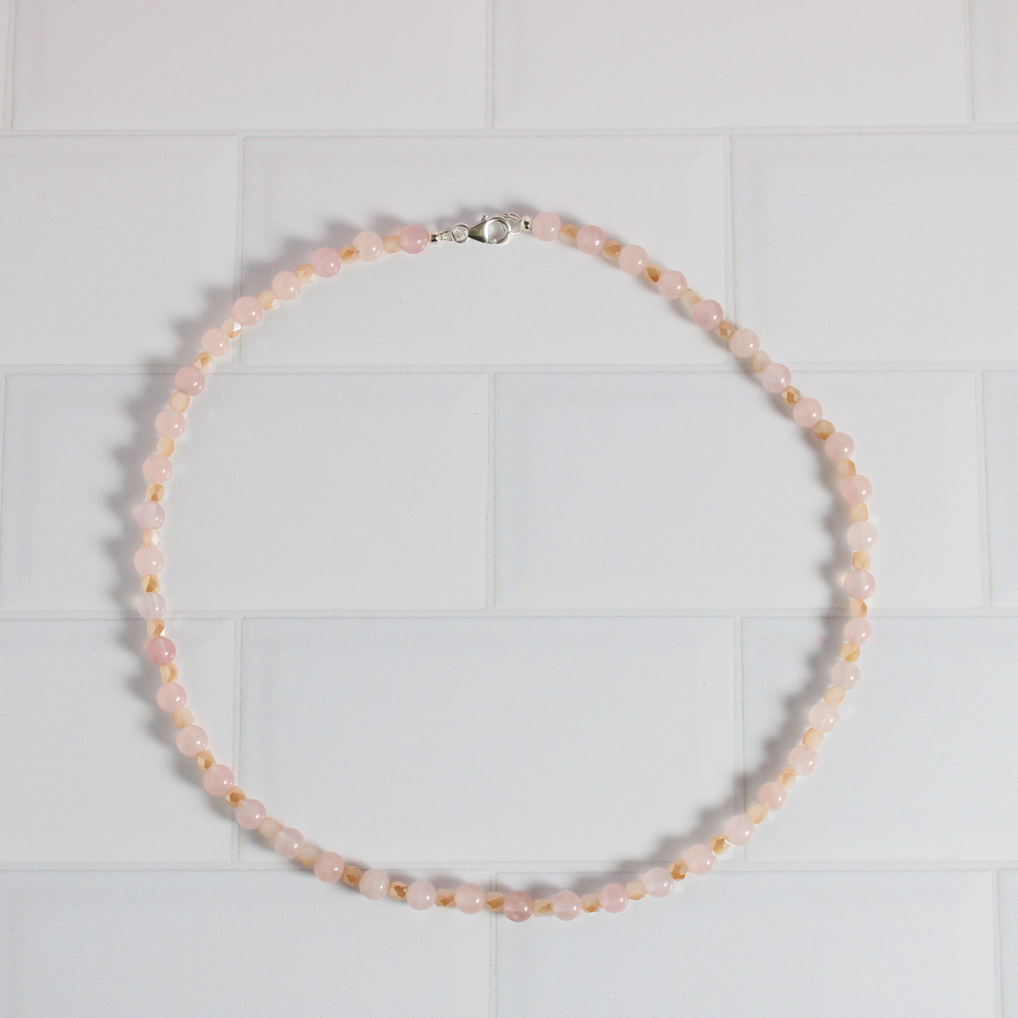 Rose Quartz Shimmer Necklace