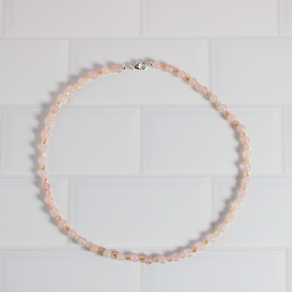 Rose Quartz Shimmer Necklace