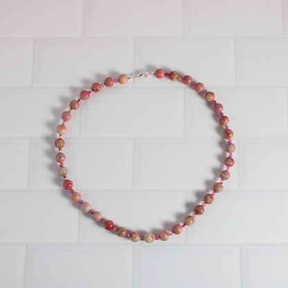 Rhodonite & Crystal Necklace