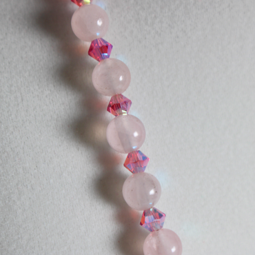 Rose Quartz & Rose Crystal Necklace