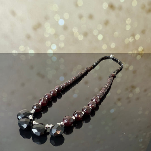 Garnet & Black Onyx Necklace