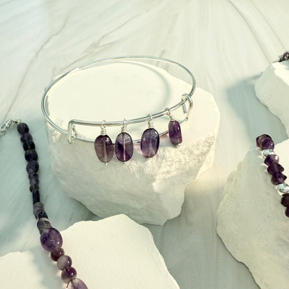 Amethyst Bangle Bracelet