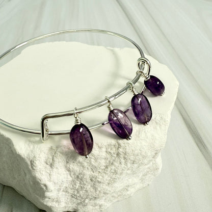 Amethyst Bangle Bracelet