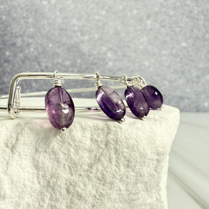 Amethyst Bangle Bracelet