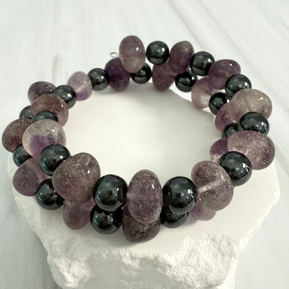 Amethyst Wrap Bracelet