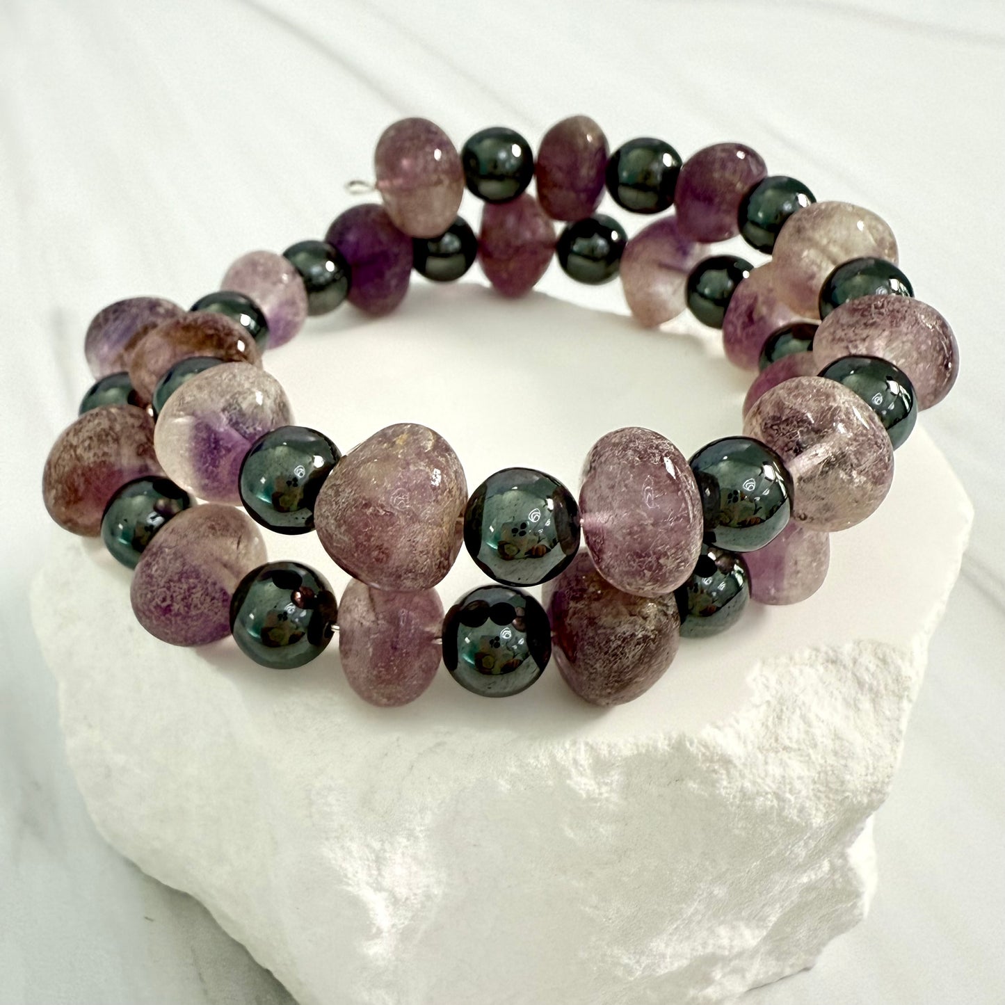 Amethyst Wrap Bracelet