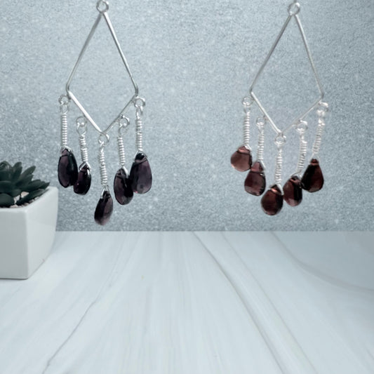 Garnet Glam Earrings