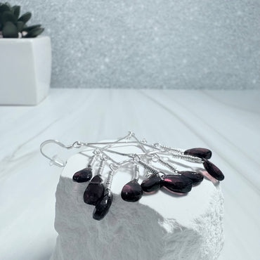 Garnet Glam Earrings