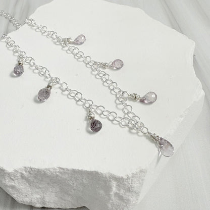 Teardrop Amethyst Necklace