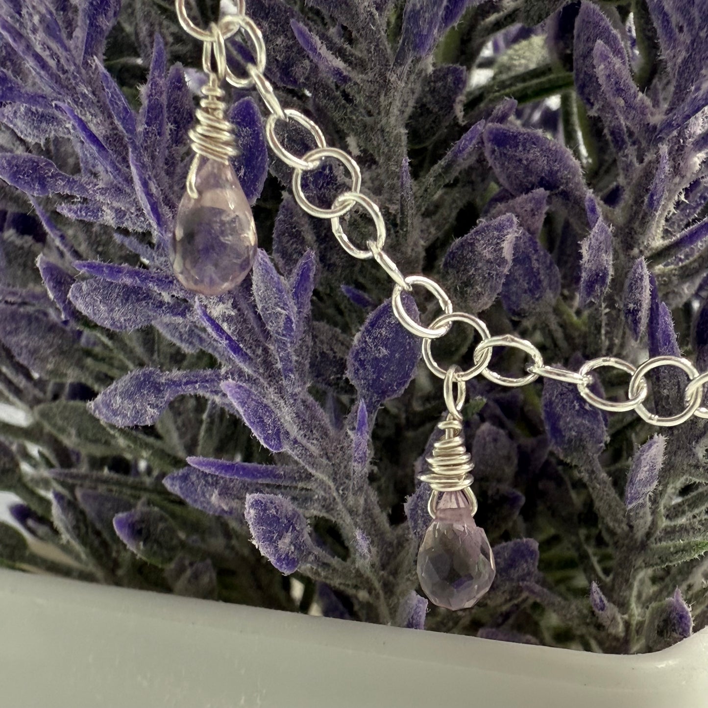 Teardrop Amethyst Necklace