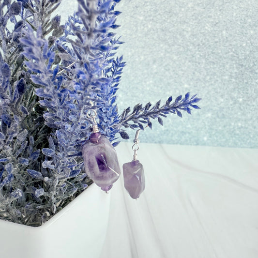 Amethyst Nugget Earrings