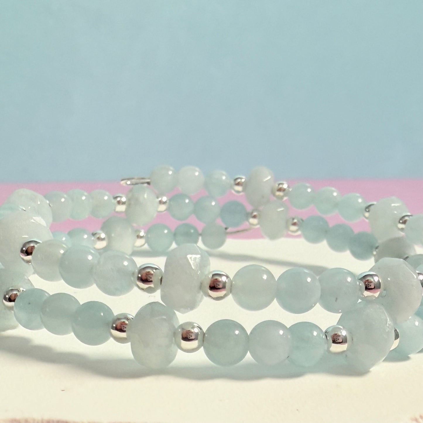 Wrapped in Aquamarine Bracelet