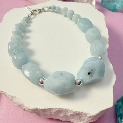 Nugget Aquamarine Bracelet