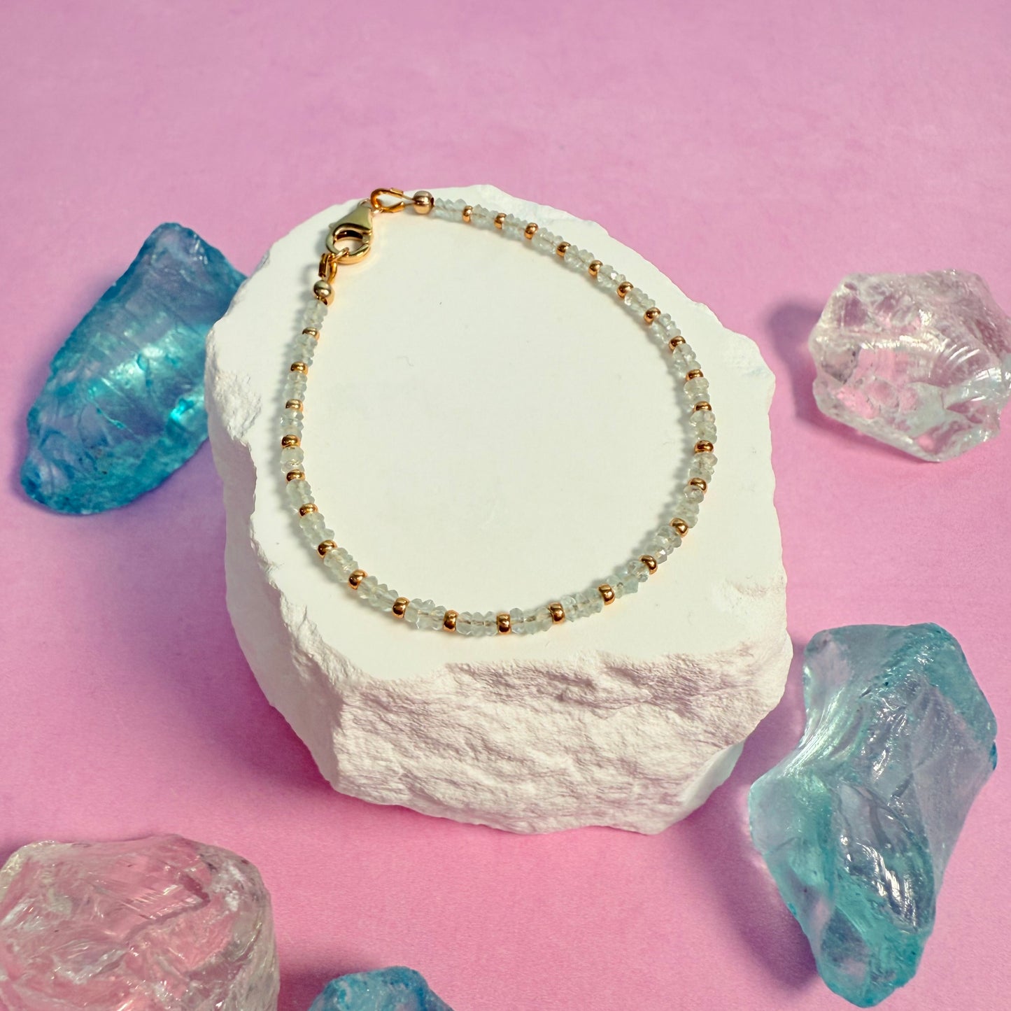 Golden Aquamarine Bracelet