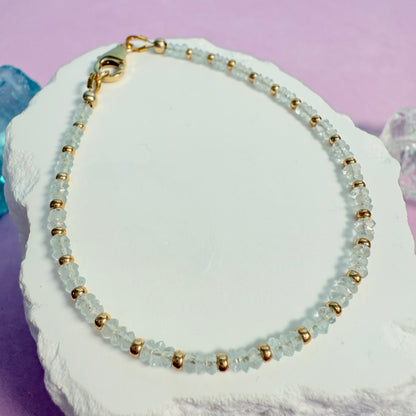 Golden Aquamarine Bracelet