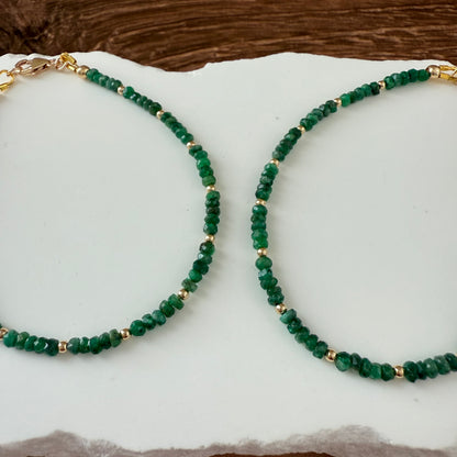 Simple Elegant Emerald Bracelet