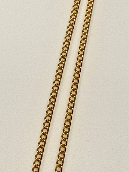 Emerald Drop with Curb Chain