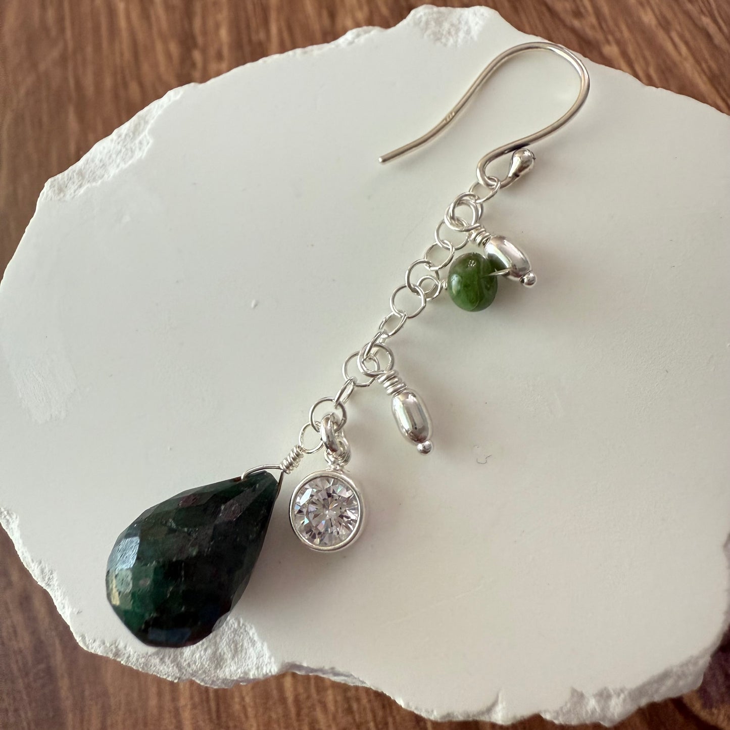 Elegant Emerald Drop Earrings