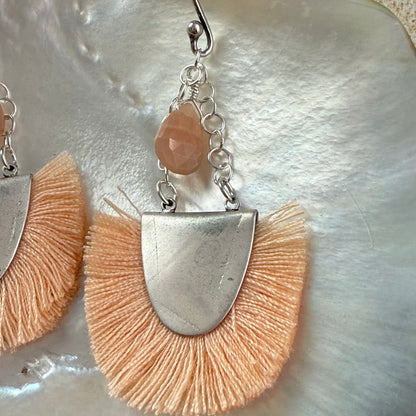 Fringe Moonstone Earrings