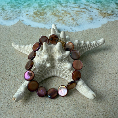 Pink Shell Stretch Bracelet