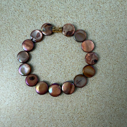 Pink Shell Stretch Bracelet
