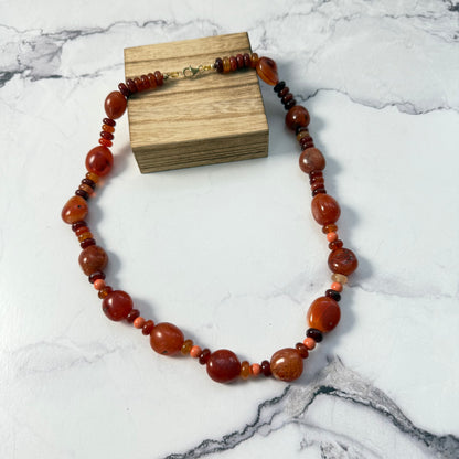 Carnelian Nugget Necklace