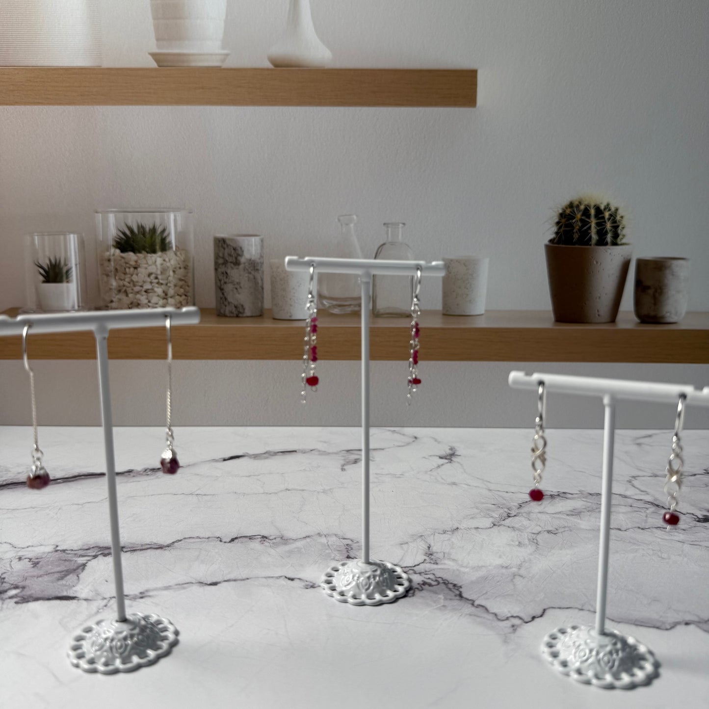 Rough Ruby Earrings