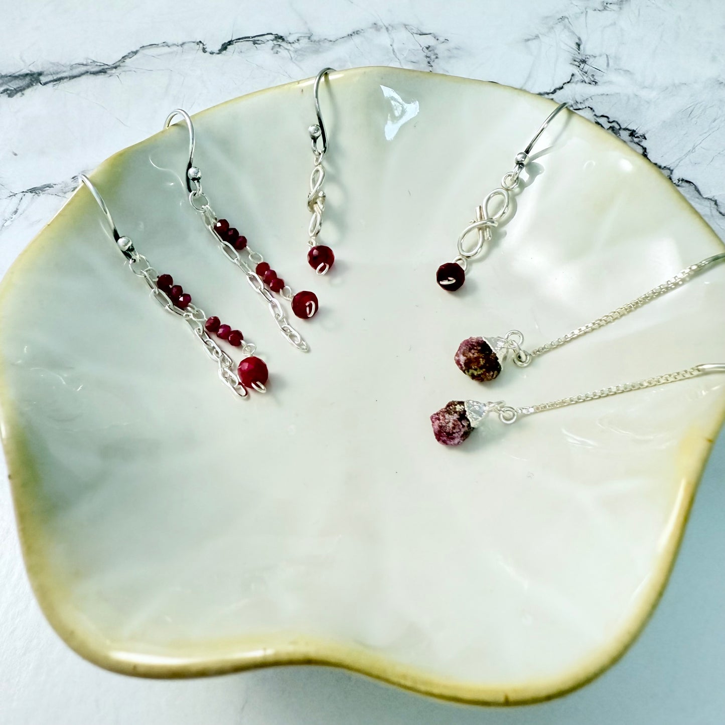 Hanging with Rubies Earrings