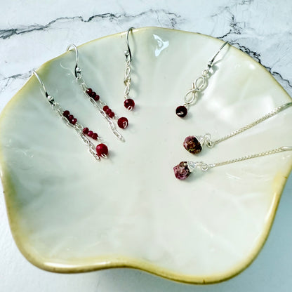 Hanging with Rubies Earrings