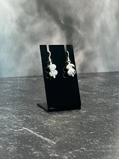 Snow Obsidian Earrings