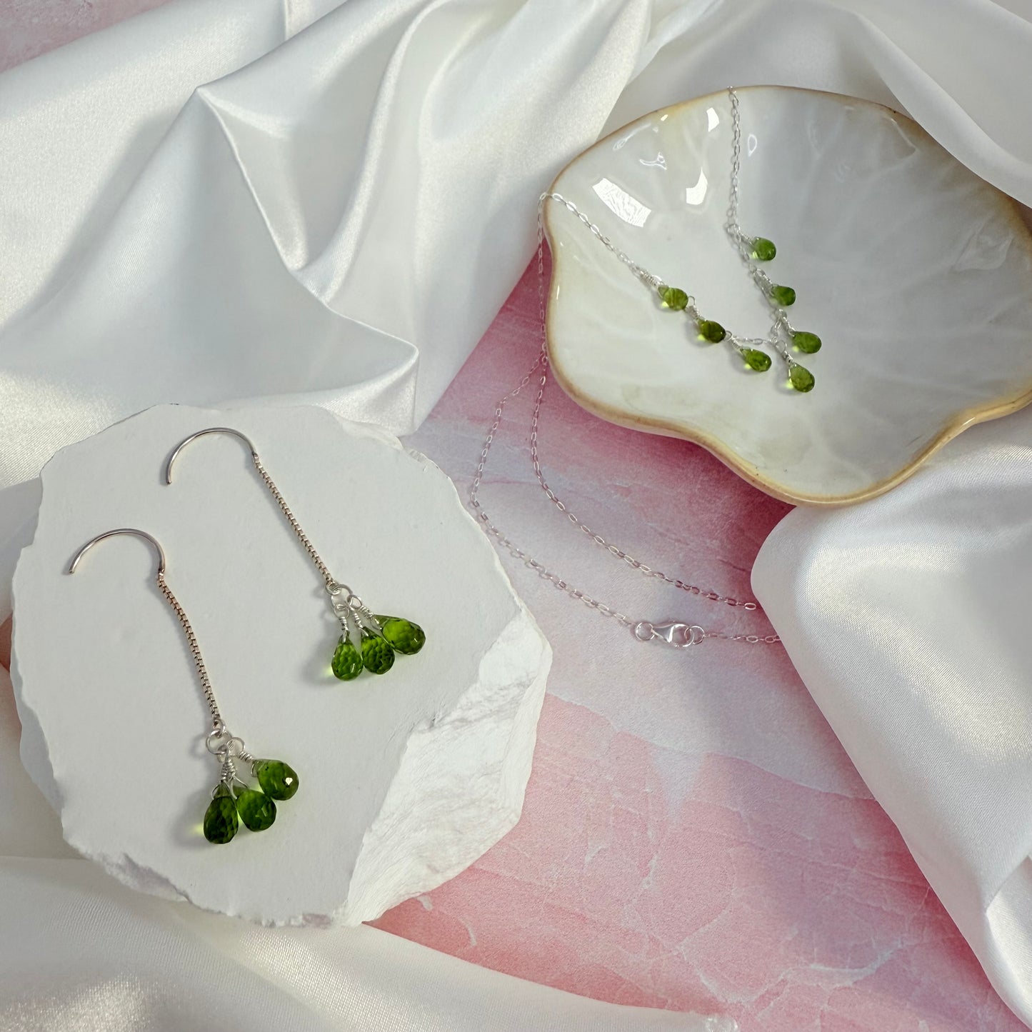 Dangle Peridot Earrings