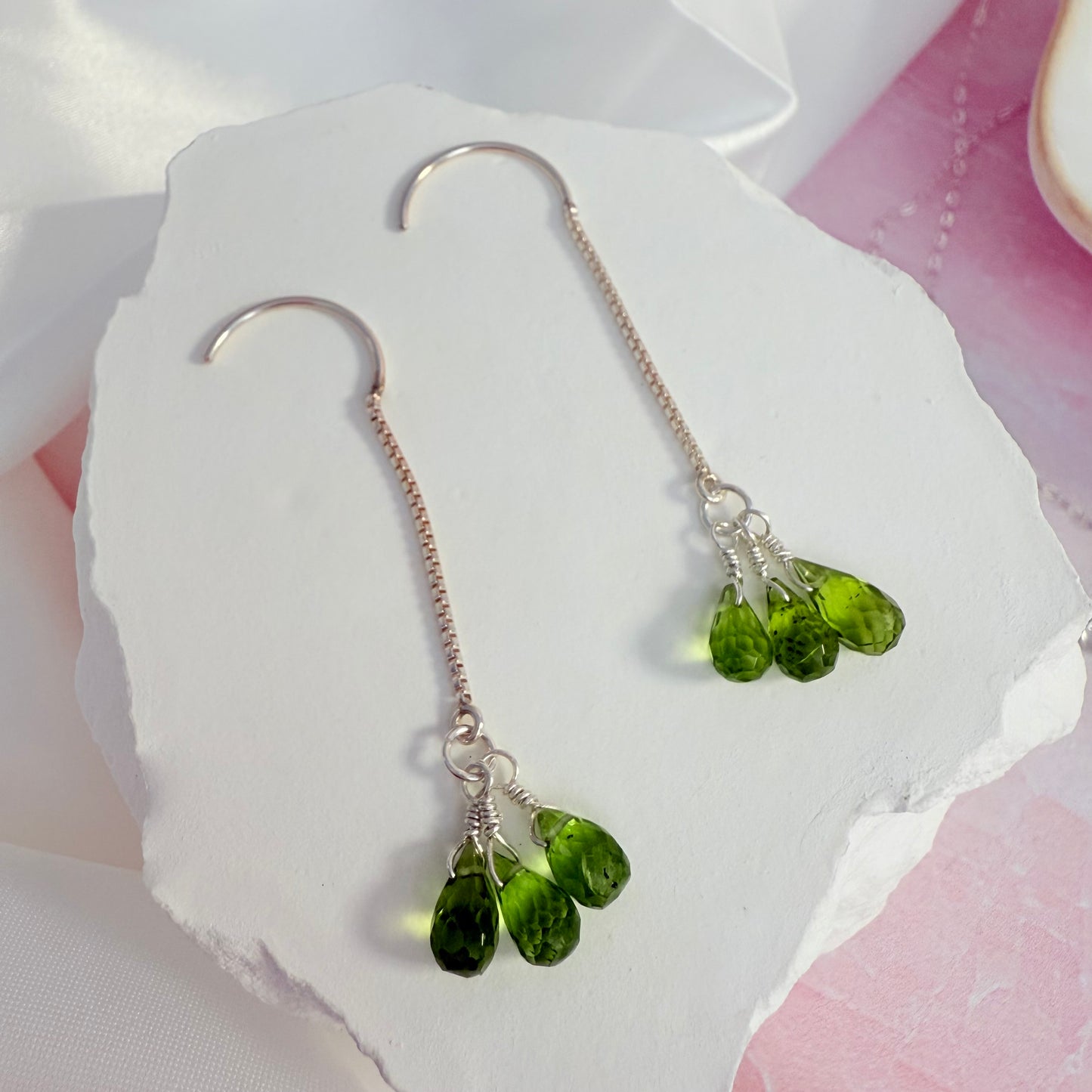 Dangle Peridot Earrings