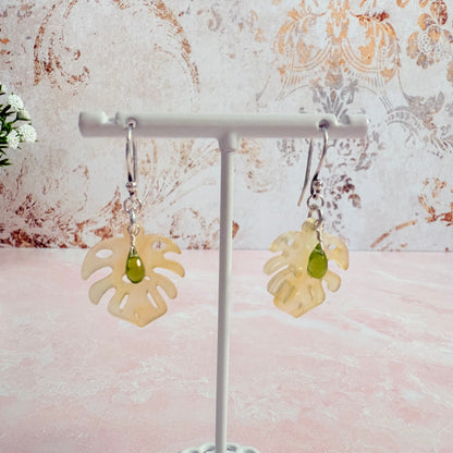 Leafy Peridot Earrings