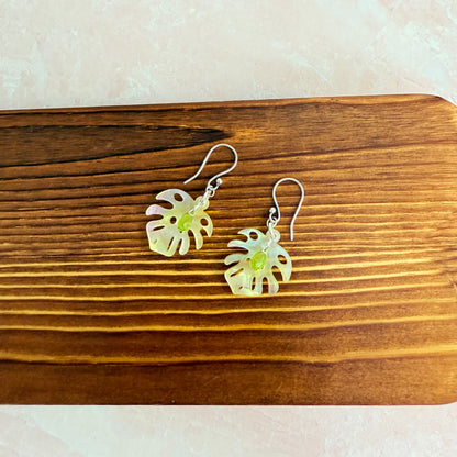 Leafy Peridot Earrings